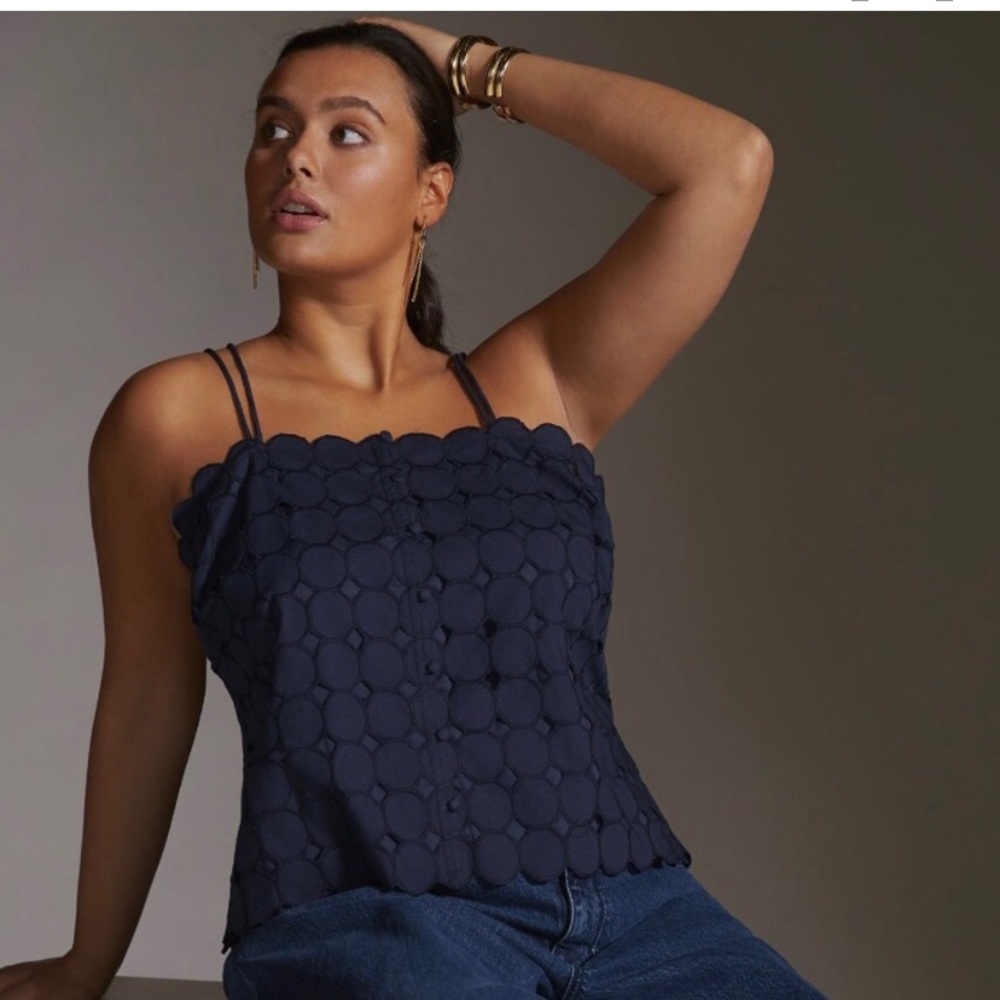 Maeve Anthropologie Navy Cami 3X NWT